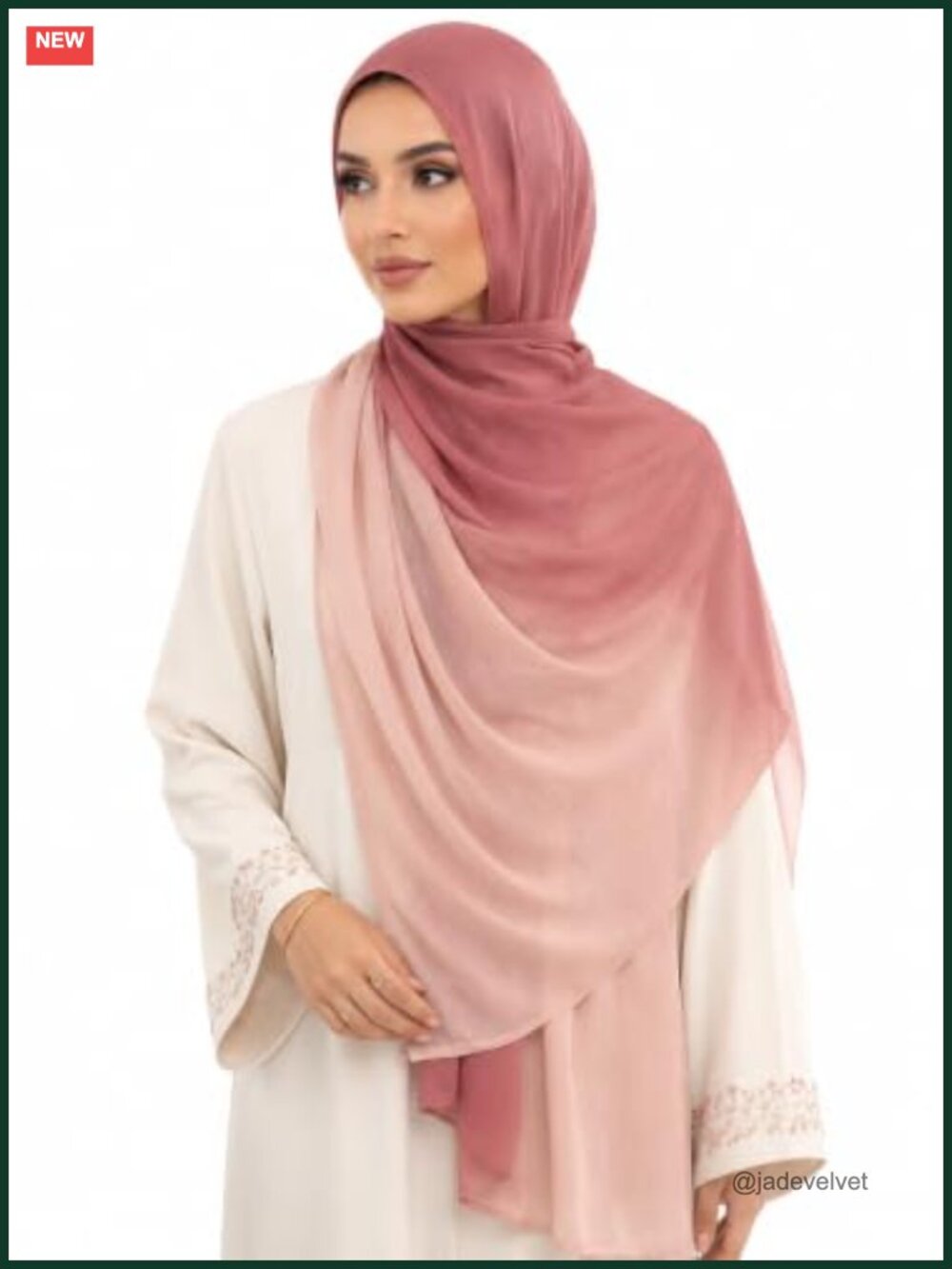 Viscose Fashion Scarf Lightweight Ombre Gradient Hijab Shawl for Women